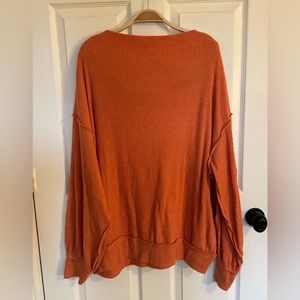 Burnt Orange Mock Neck Tunic